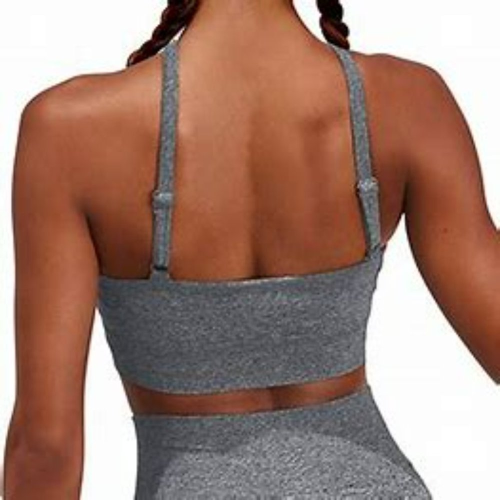 HYZ Women's Seamless Workout 2 Piece Outfits High Waist Legging Adjustable Strap - Picture 6 of 9